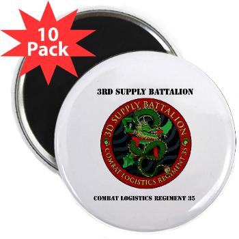3SB - M01 - 01 - 3rd Supply Battalion with Text - 2.25" Magnet (10 pack)